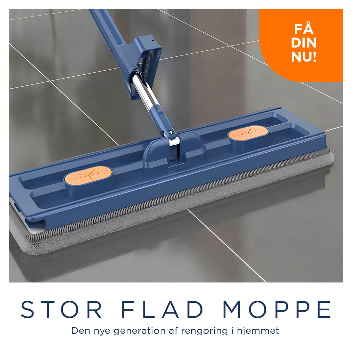 [50% RABAT] - 360° Rengøring Stor Flad Moppe
