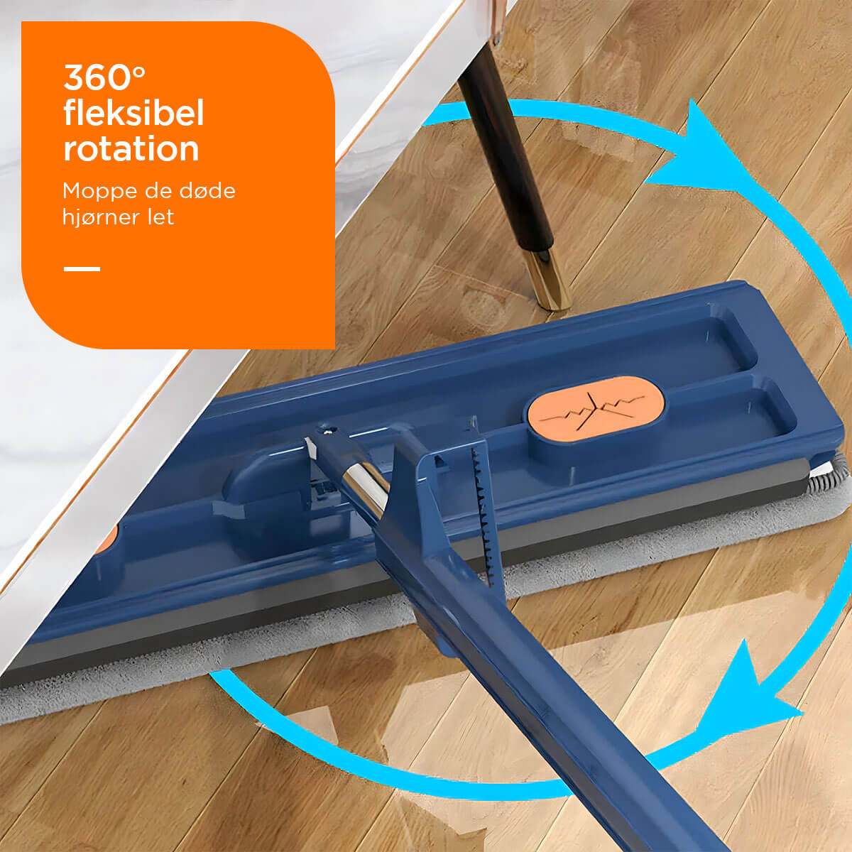 [50% RABAT] - 360° Rengøring Stor Flad Moppe