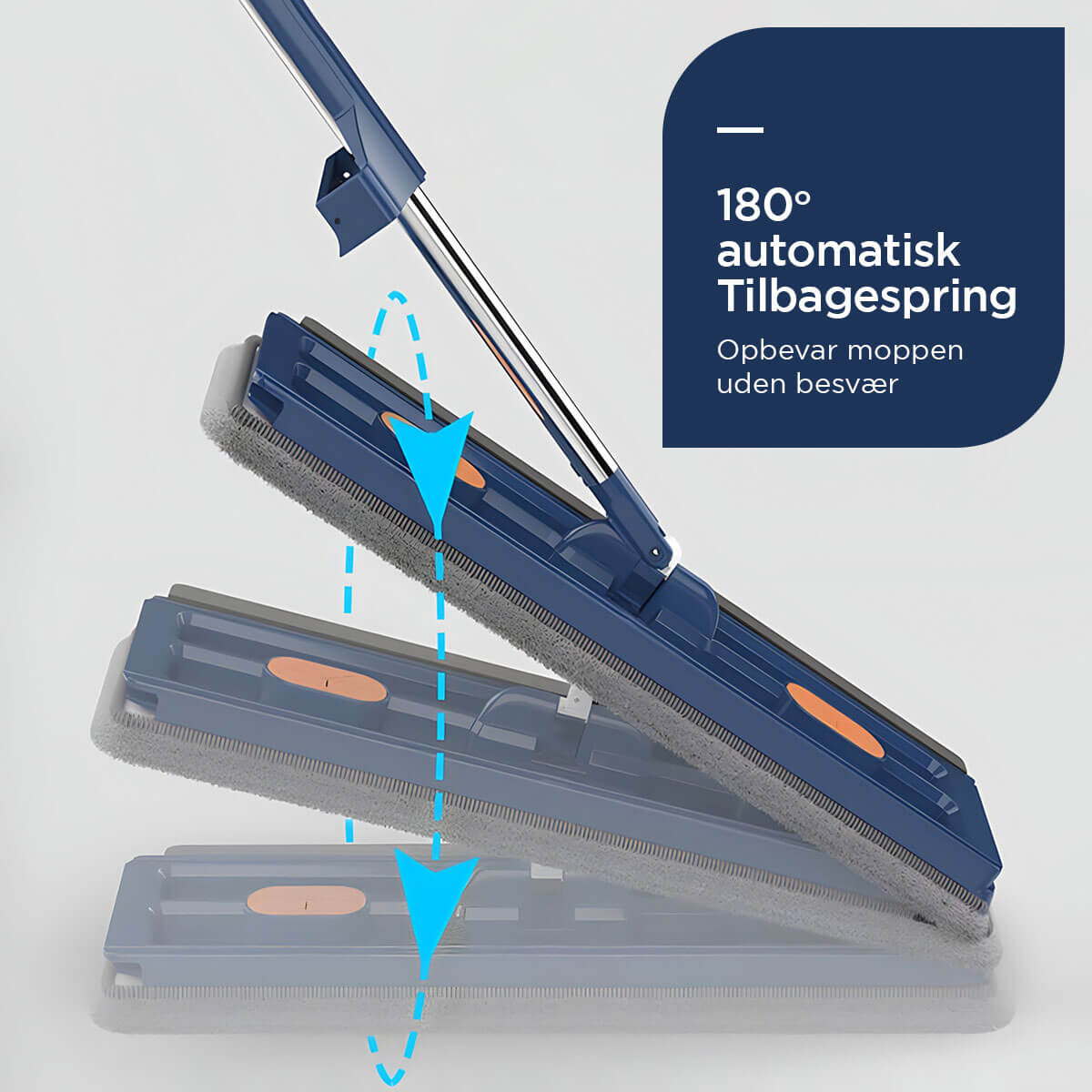 [50% RABAT] - 360° Rengøring Stor Flad Moppe