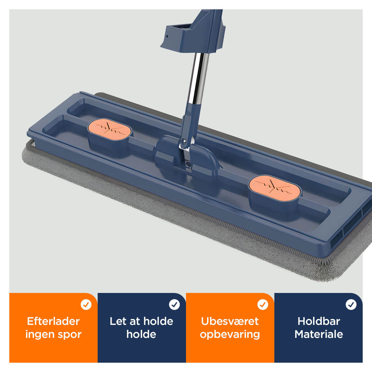 [50% RABAT] - 360° Rengøring Stor Flad Moppe