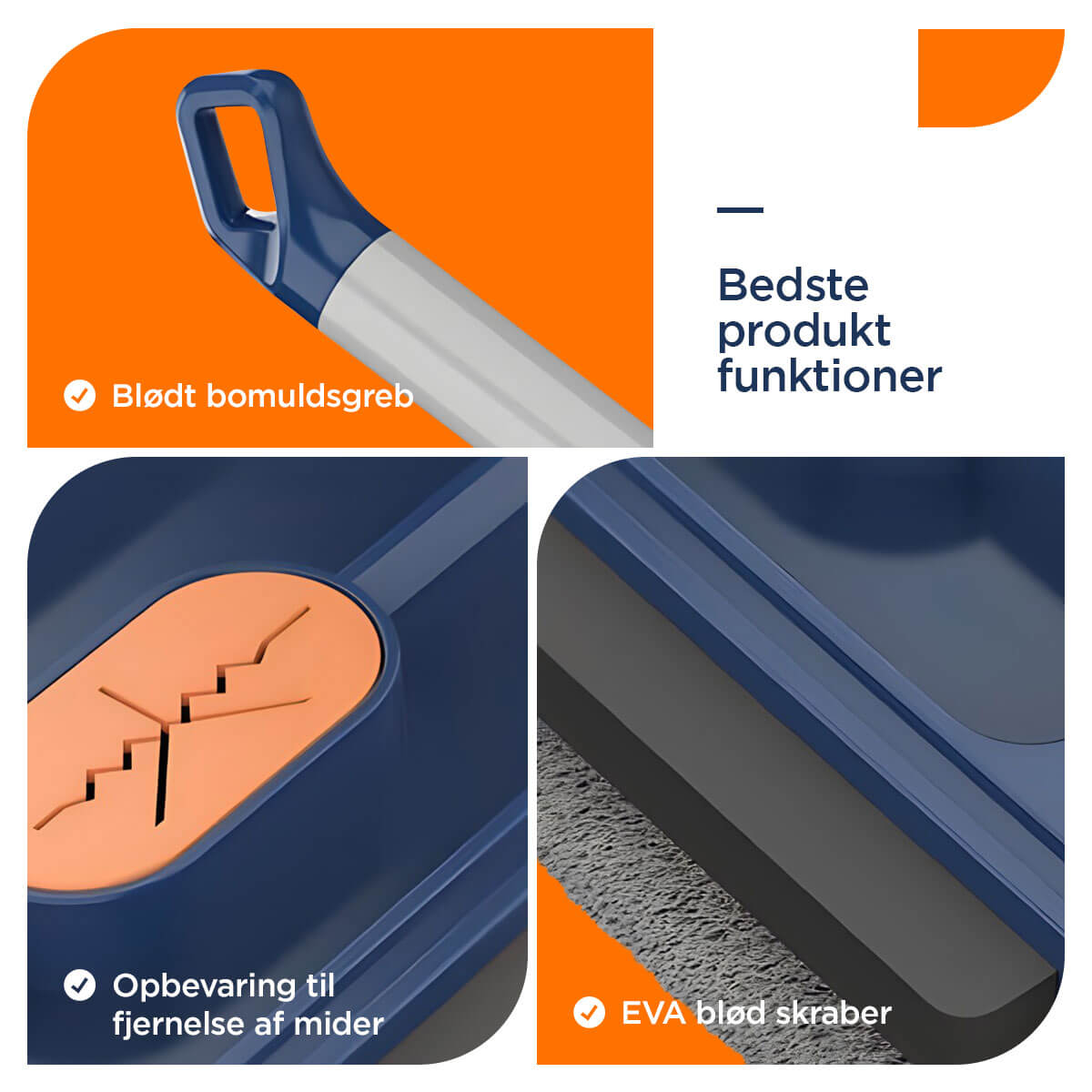 [50% RABAT] - 360° Rengøring Stor Flad Moppe