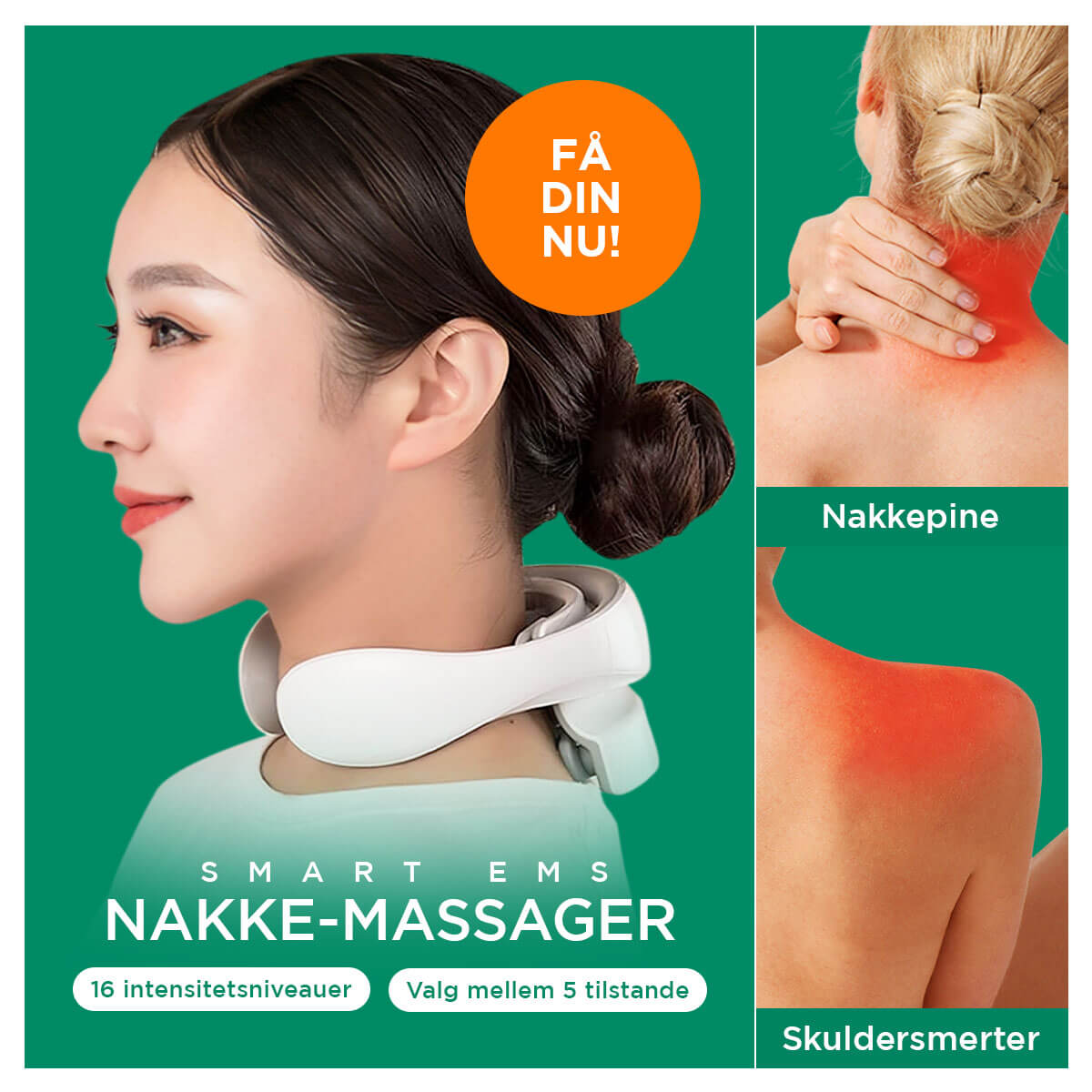 [50% RABAT] Dr.Nakke Aflastning - Digitalt Nakkemassageapparat