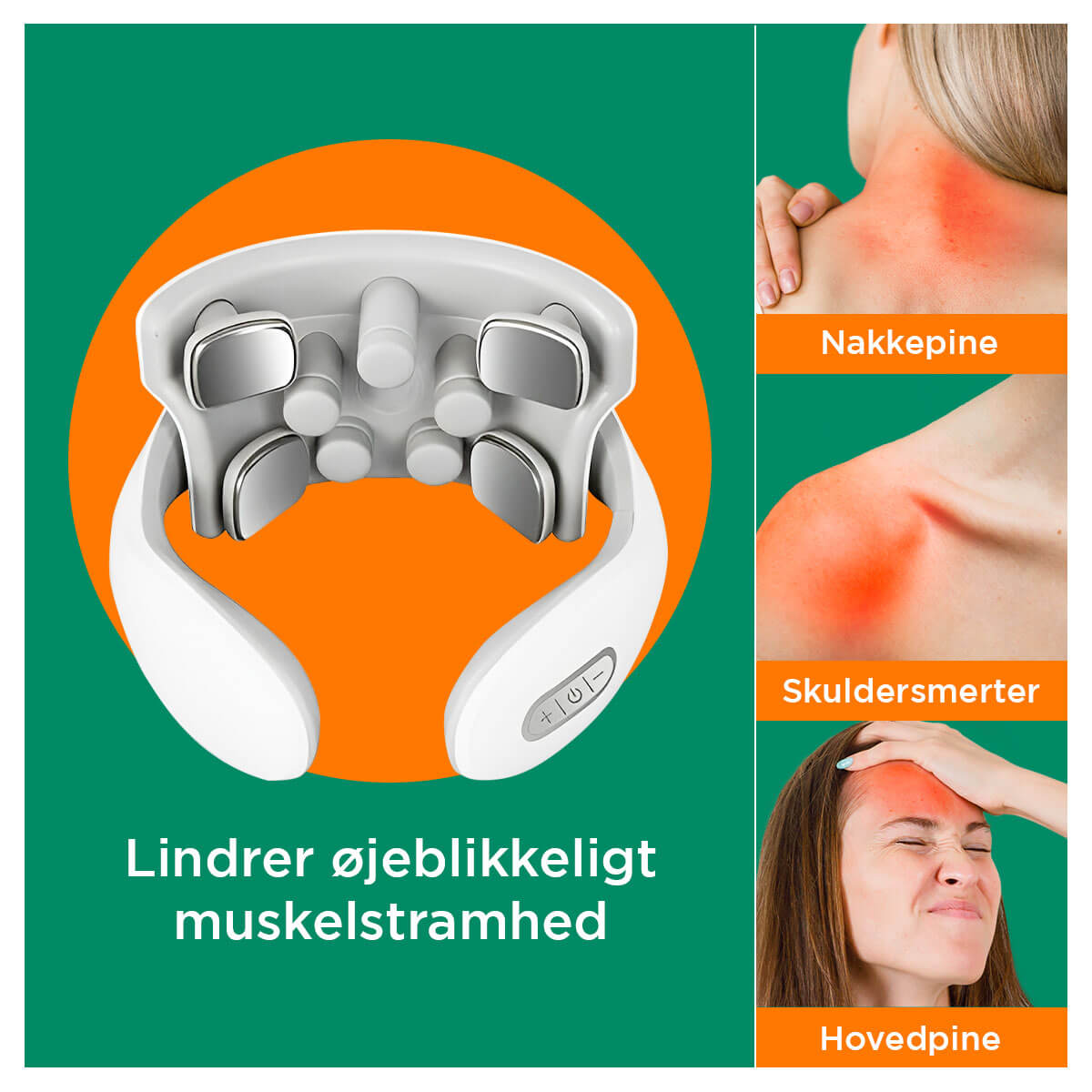 [50% RABAT] Dr.Nakke Aflastning - Digitalt Nakkemassageapparat