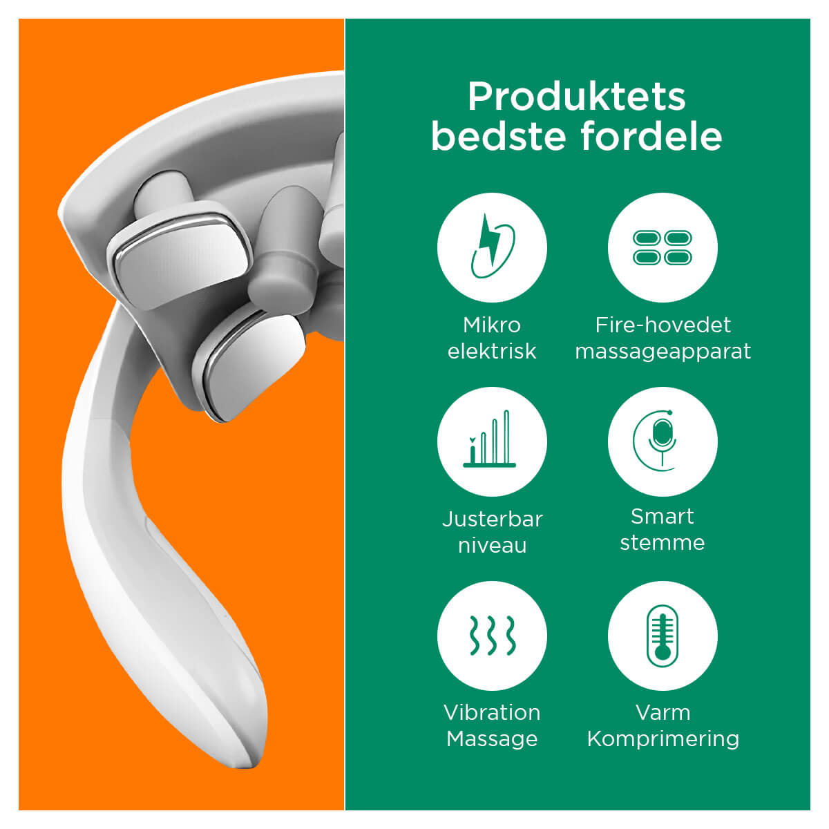 [50% RABAT] Dr.Nakke Aflastning - Digitalt Nakkemassageapparat