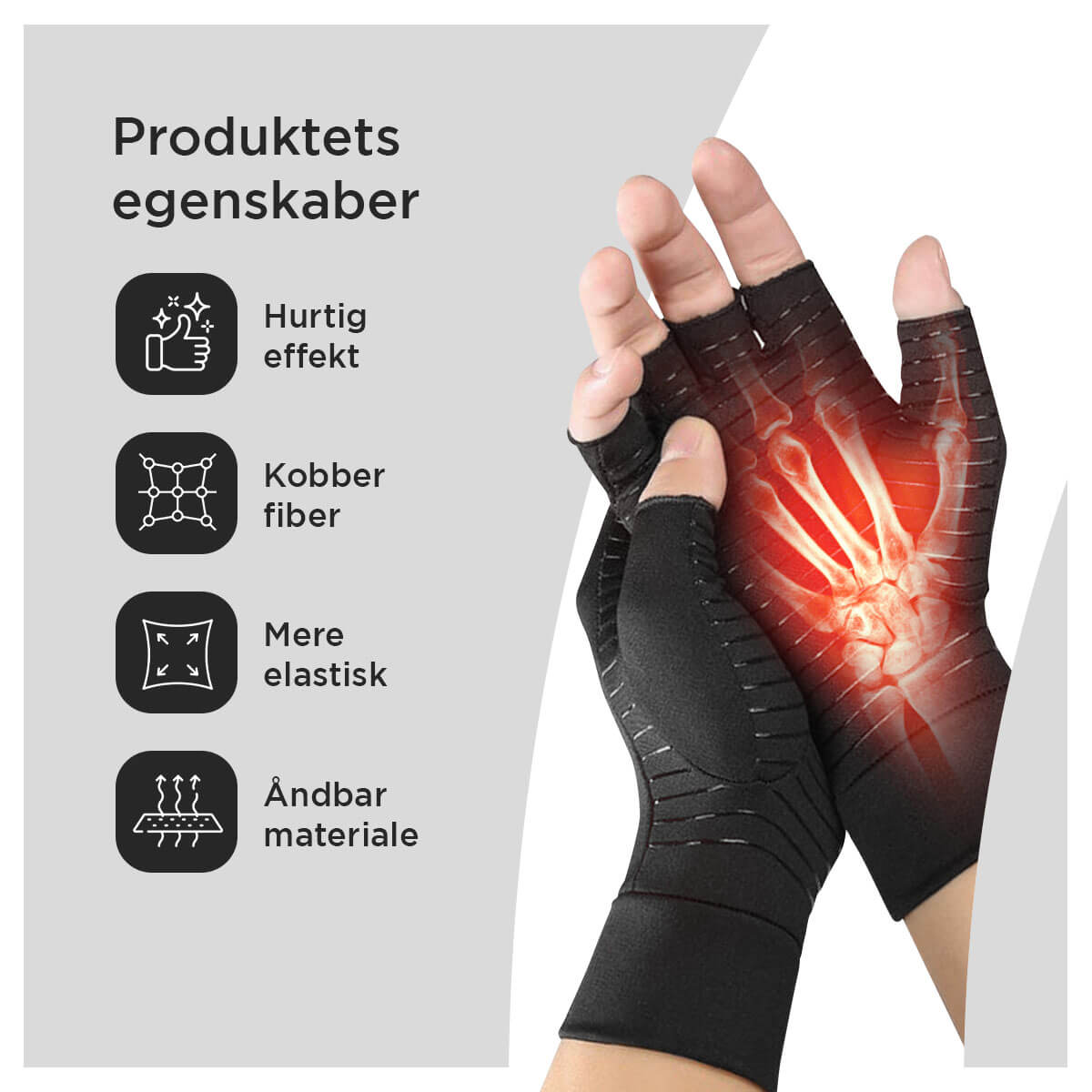 [50% OFF] Dr.Karpaltunnel ™ Smertelindring kobber kompressionshandsker