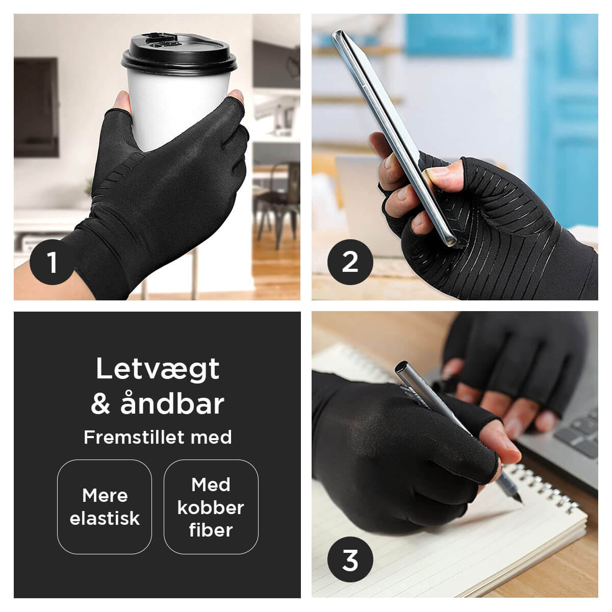 [50% OFF] Dr.Karpaltunnel ™ Smertelindring kobber kompressionshandsker