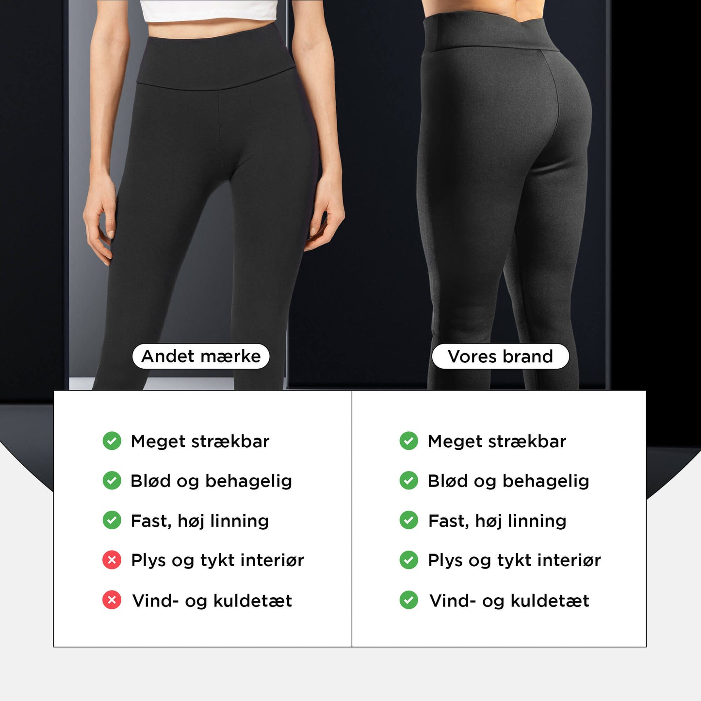 [50% RABAT] Hugrs™ - Verdens Mest Behagelige Leggings